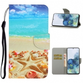 Kotelot Samsung Galaxy S21 5G Suojaketju Kuori Lanyard Beach