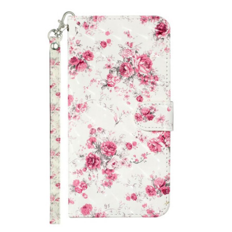 Kotelot Samsung Galaxy S21 5G Suojaketju Kuori Strap Light Spot Flowers