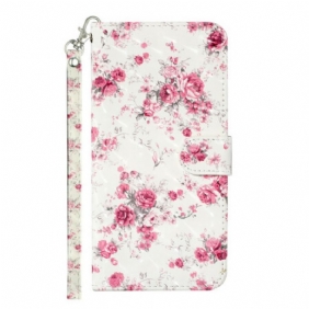 Kotelot Samsung Galaxy S21 5G Suojaketju Kuori Strap Light Spot Flowers