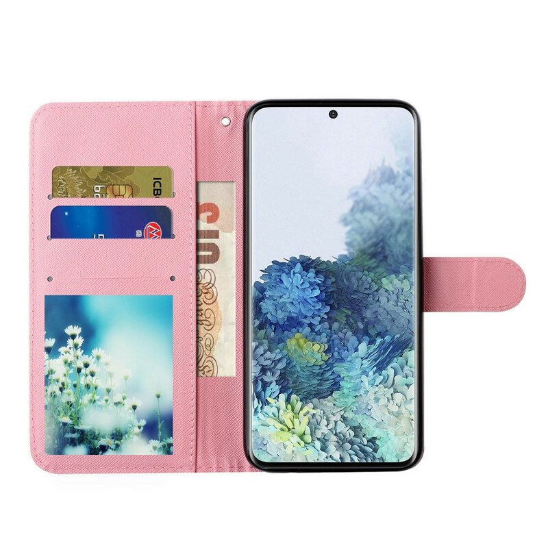 Kotelot Samsung Galaxy S21 5G Suojaketju Kuori Strap Light Spot Flowers