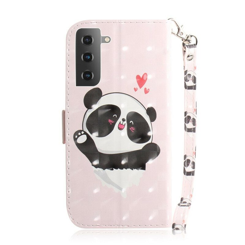 Kotelot Samsung Galaxy S21 5G Suojaketju Kuori Strappy Panda