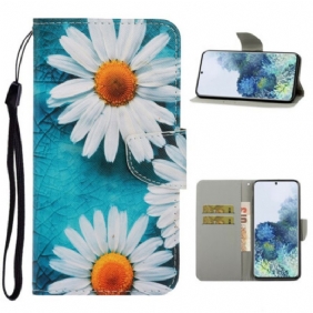 Kotelot Samsung Galaxy S21 5G Suojaketju Kuori Thong Daisies