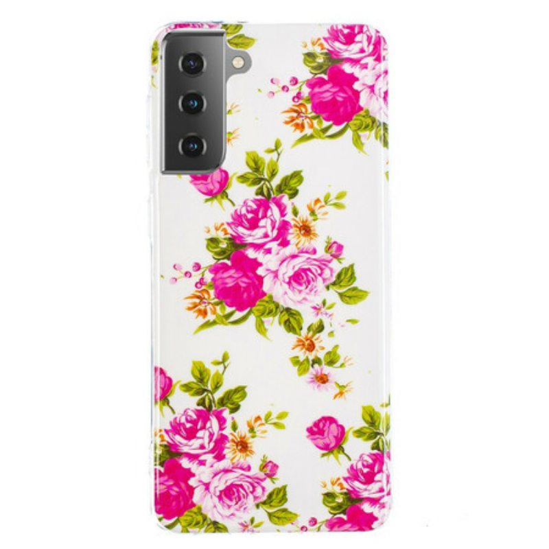 Kuori Samsung Galaxy S21 5G Fluoresoivat Liberty Flowers