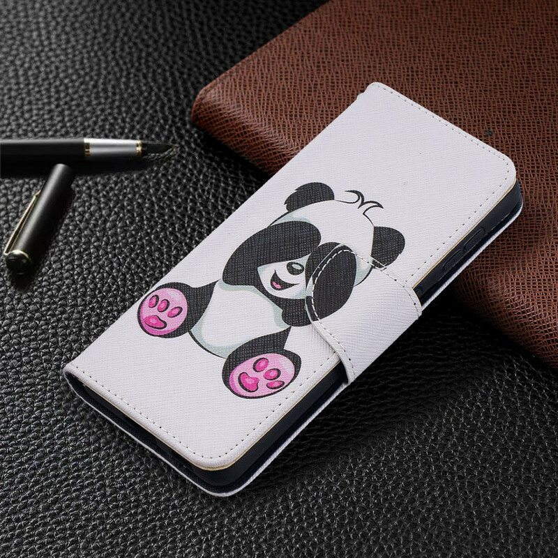 Nahkakotelo Samsung Galaxy S21 5G Panda Hauskaa