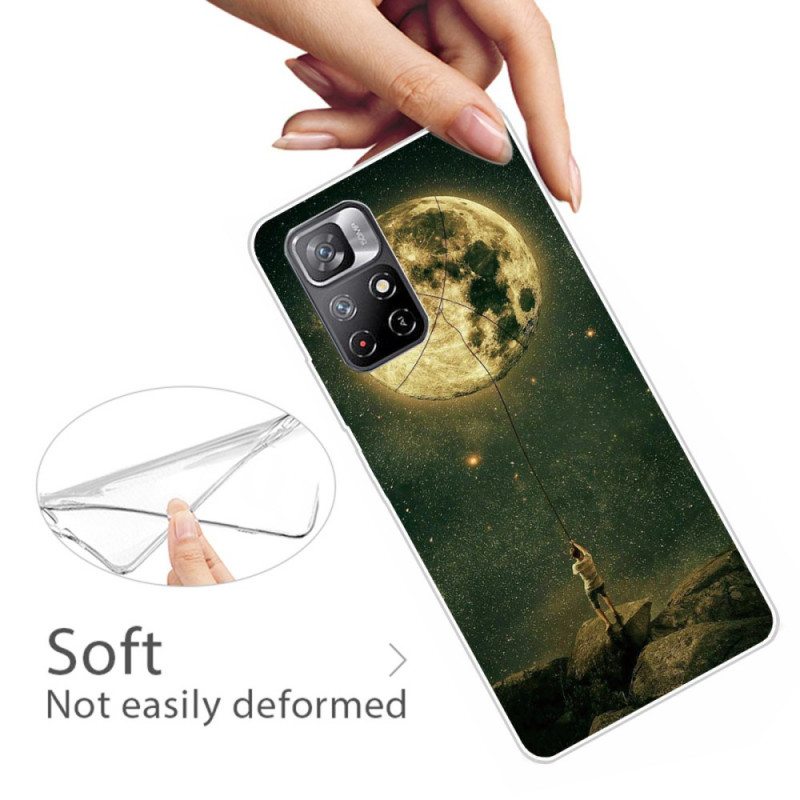 Case Poco M4 Pro 5G Joustava Moon Man