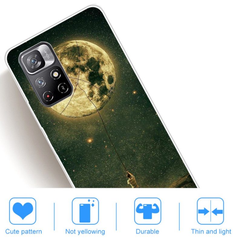 Case Poco M4 Pro 5G Joustava Moon Man