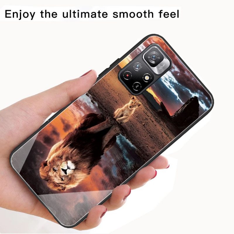 Case Poco M4 Pro 5G Lion Cub Karkaistu Lasi