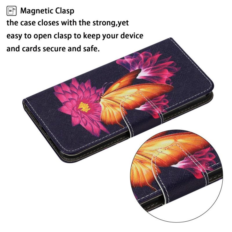 Flip Case Poco M4 Pro 5G Butterfly Ja Lotus