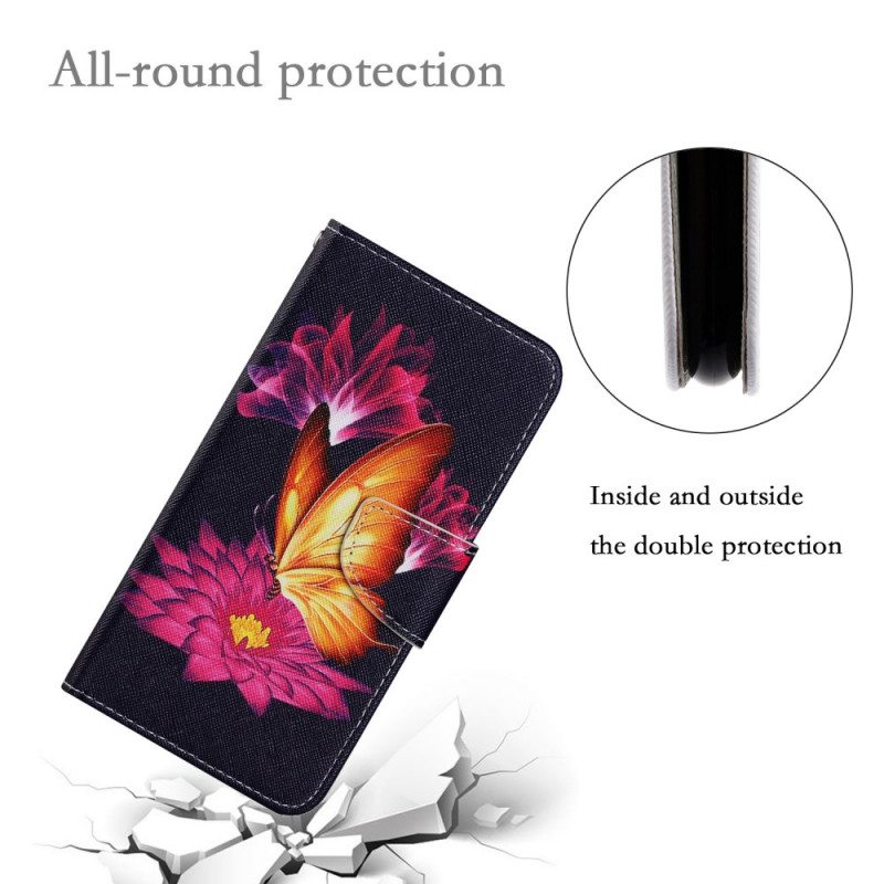 Flip Case Poco M4 Pro 5G Butterfly Ja Lotus