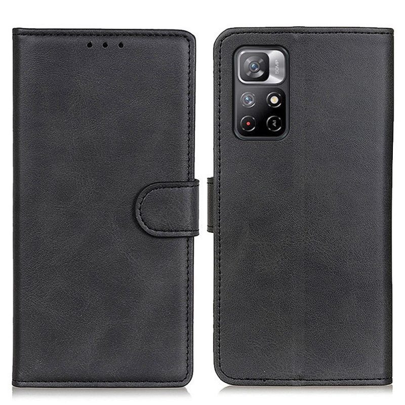 Flip Case Poco M4 Pro 5G Matta Nahkaefekti