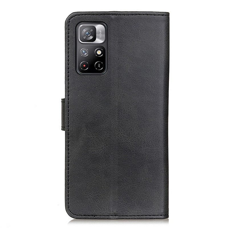 Flip Case Poco M4 Pro 5G Matta Nahkaefekti