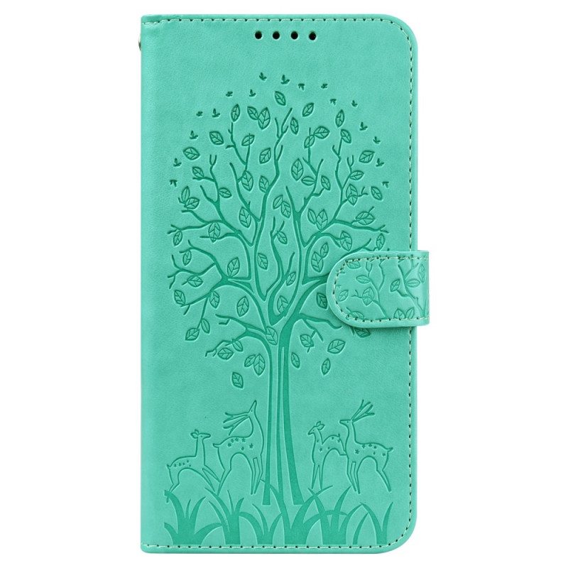 Flip Case Poco M4 Pro 5G Puu Ja Hirvi