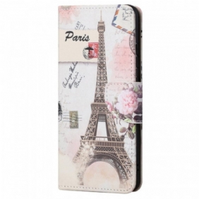 Flip Case Poco M4 Pro 5G Retro Eiffel-torni