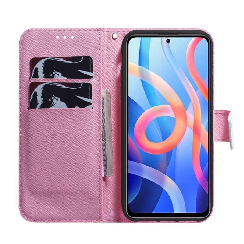 Kotelot Poco M4 Pro 5G Flower Dusty Pink