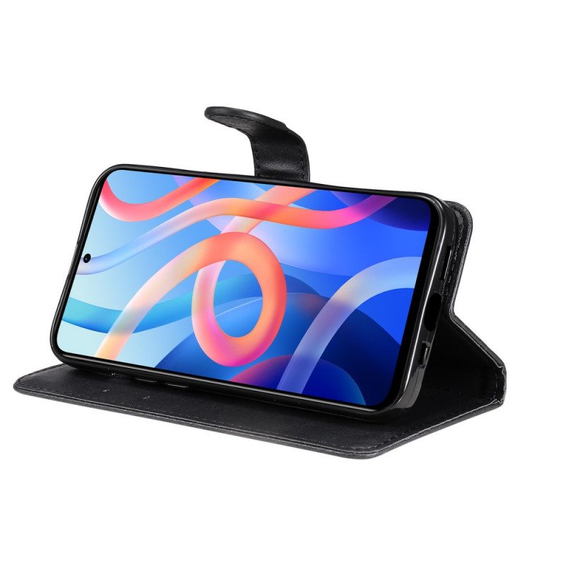 Kotelot Poco M4 Pro 5G Suojaketju Kuori Strappy Matte Leather Effect