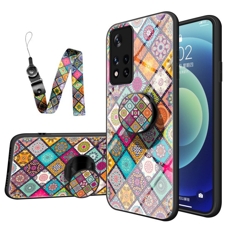 Kuori Poco M4 Pro 5G Patchwork Magneettipidike