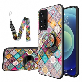 Kuori Poco M4 Pro 5G Patchwork Magneettipidike