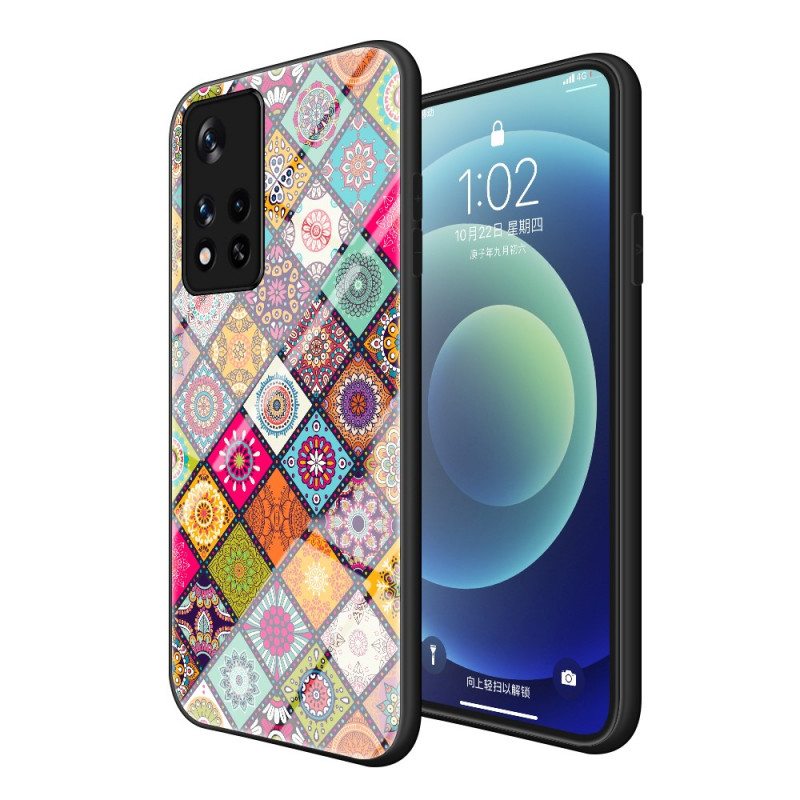 Kuori Poco M4 Pro 5G Patchwork Magneettipidike