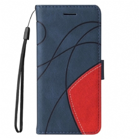 Nahkakotelo Poco M4 Pro 5G Kaksisävyinen Signature Faux Leather