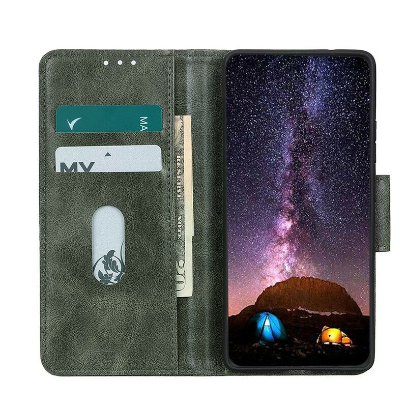 Flip Case Samsung Galaxy A52 4G / A52 5G / A52s 5G Käännettävä Nahkaefekti