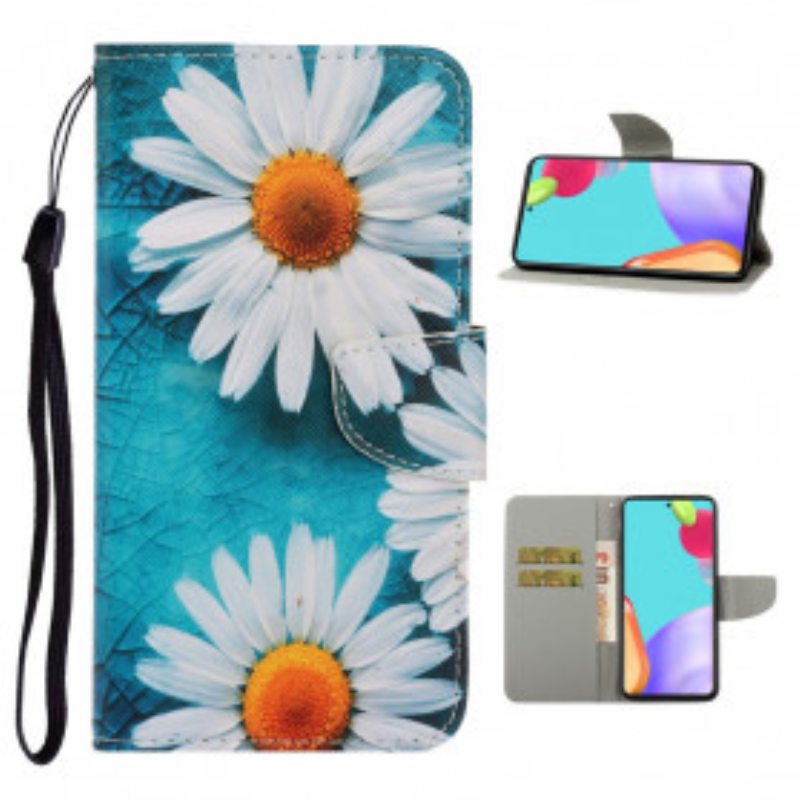 Flip Case Samsung Galaxy A52 4G / A52 5G / A52s 5G Suojaketju Kuori Thong Daisies