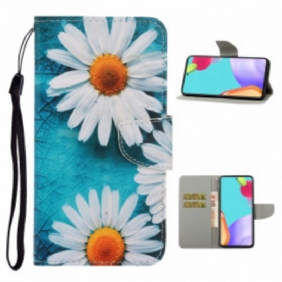 Flip Case Samsung Galaxy A52 4G / A52 5G / A52s 5G Suojaketju Kuori Thong Daisies