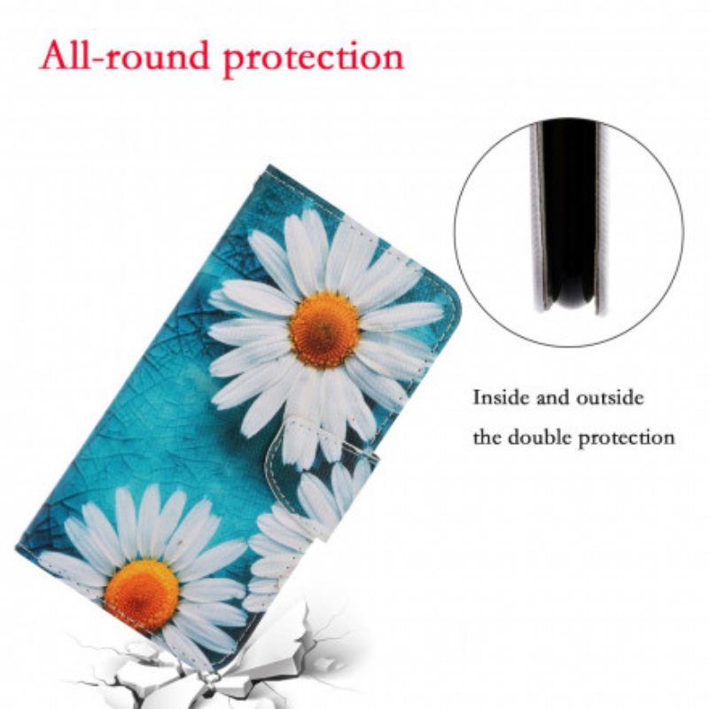 Flip Case Samsung Galaxy A52 4G / A52 5G / A52s 5G Suojaketju Kuori Thong Daisies