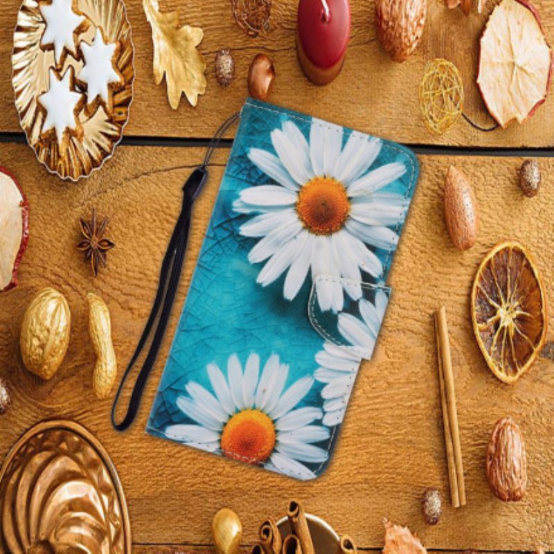 Flip Case Samsung Galaxy A52 4G / A52 5G / A52s 5G Suojaketju Kuori Thong Daisies