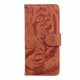 Flip Case Samsung Galaxy A52 4G / A52 5G / A52s 5G Tiger-kasvoprintti