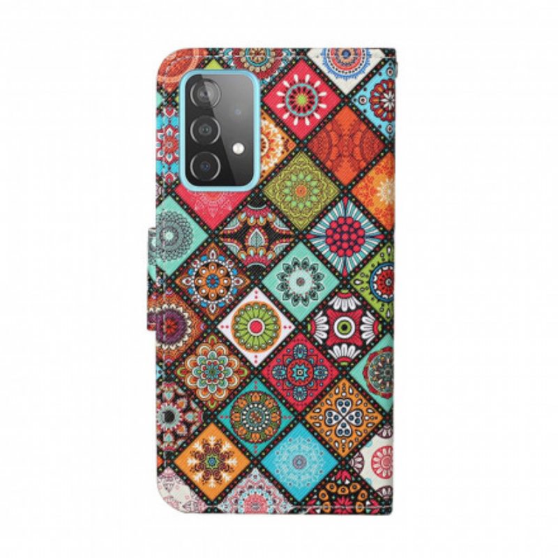 Kotelot Samsung Galaxy A52 4G / A52 5G / A52s 5G Patchwork Mandalas Kaulanauhalla