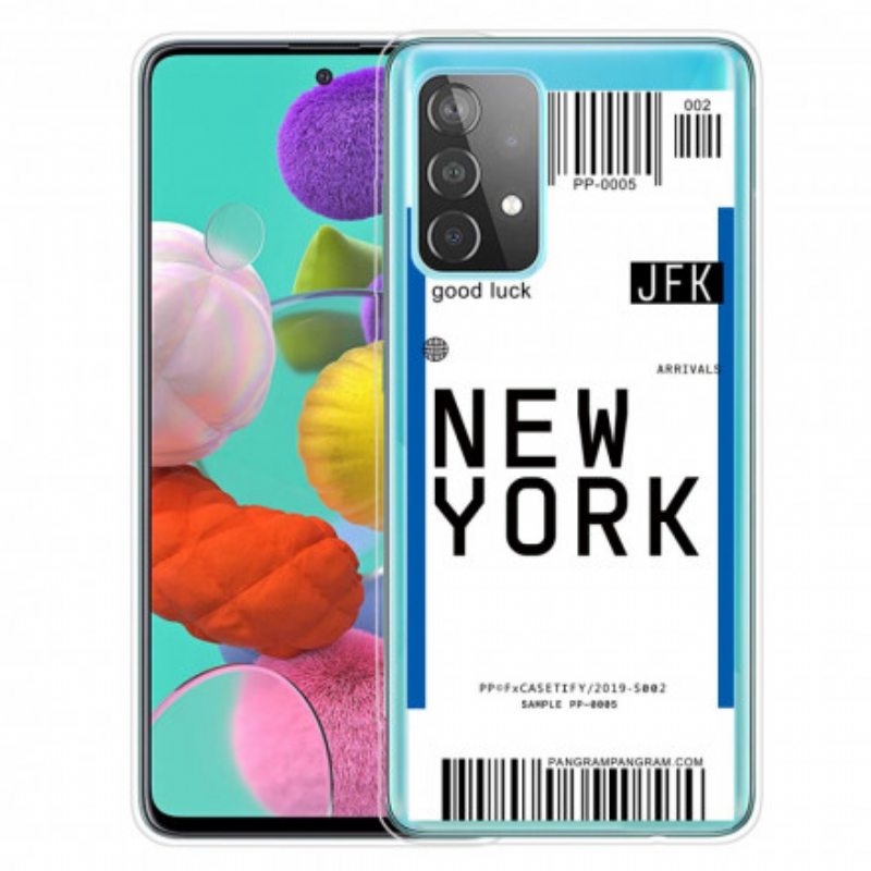 Kuori Samsung Galaxy A52 4G / A52 5G / A52s 5G Boarding Pass New Yorkiin