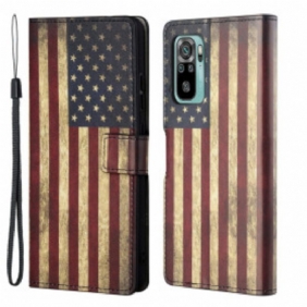 Flip Case Xiaomi Redmi 10 Amerikan Lippu