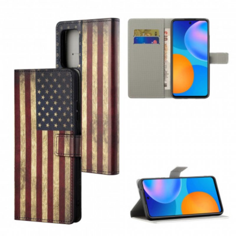 Flip Case Xiaomi Redmi 10 Amerikan Lippu