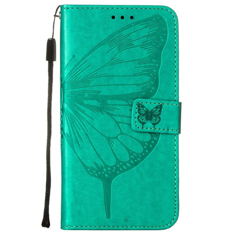 Kotelot Xiaomi Redmi 10 Butterfly Design Kaulanauhalla