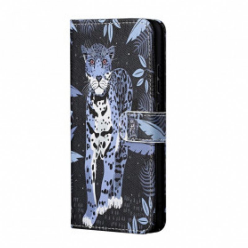 Kotelot Xiaomi Redmi 10 Suojaketju Kuori Strappy Leopard