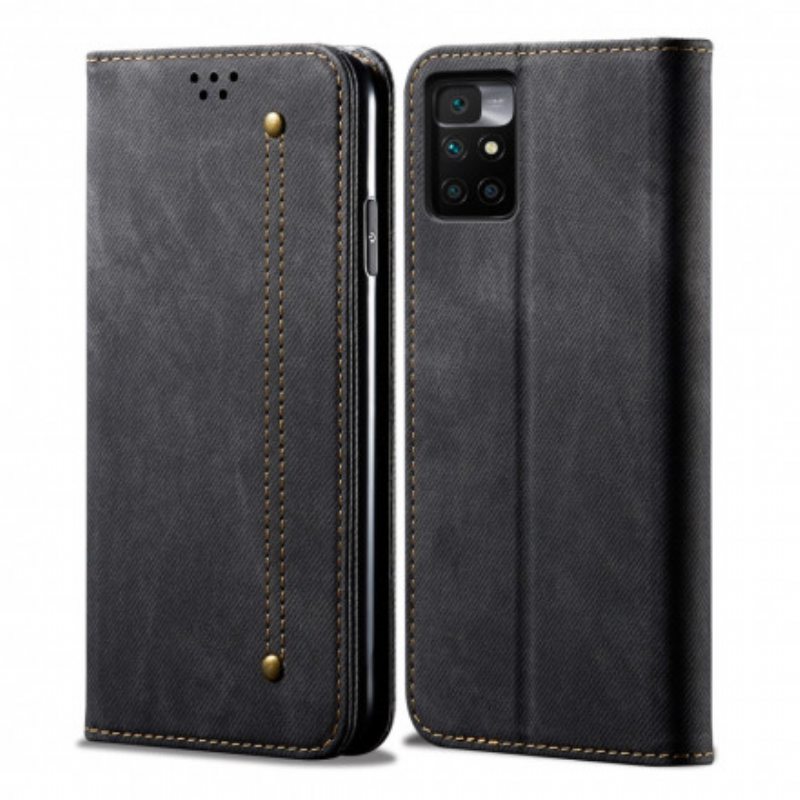 Puhelinkuoret Xiaomi Redmi 10 Kotelot Flip Denim Kangas