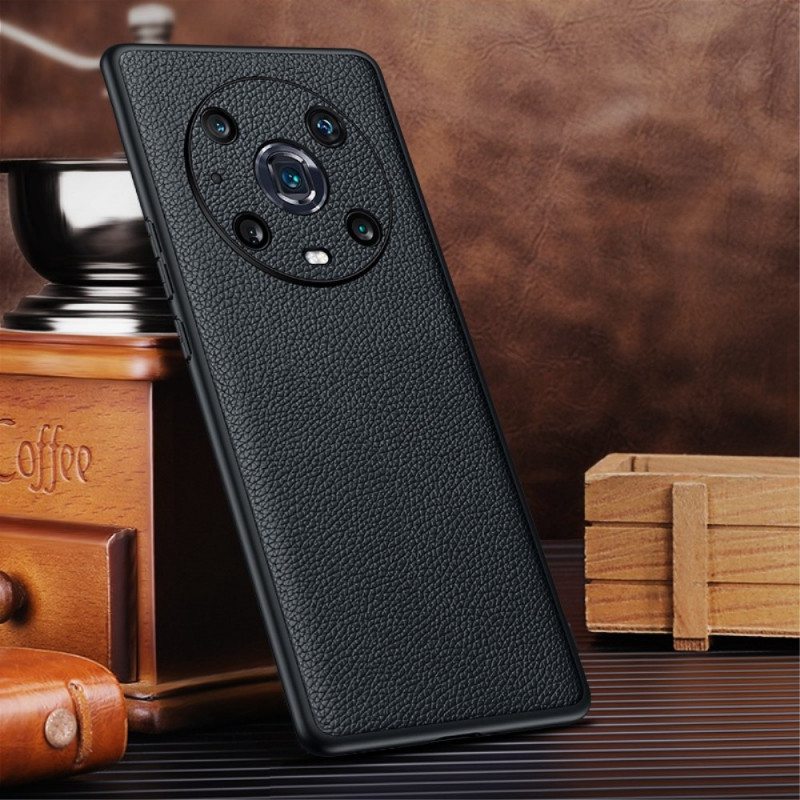 Case Honor Magic 4 Pro Aitoa Litsi-nahkaa