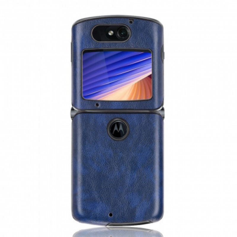 Kuori Motorola Razr 5G Litsi Tekonahkaa