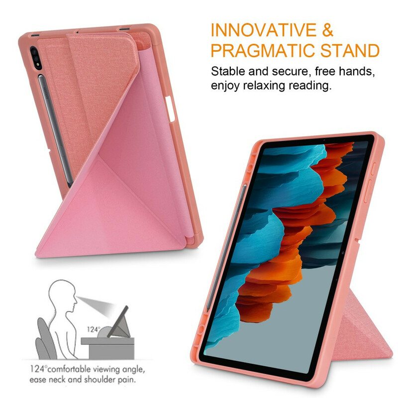 Puhelinkuoret Samsung Galaxy Tab S7 FE Origami-kangasrakenne