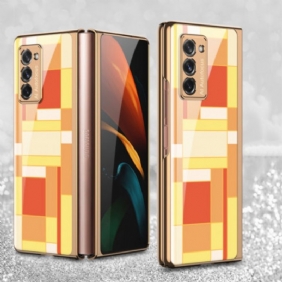 Case Samsung Galaxy Z Fold 2 Gkk Värillinen Design Karkaistu Lasi