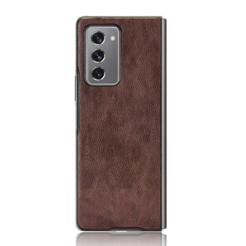 Case Samsung Galaxy Z Fold 2 Litsi Tekonahkaa