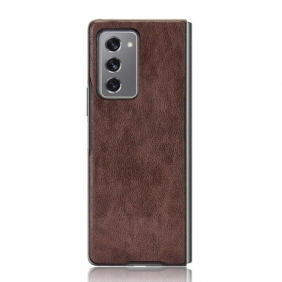 Case Samsung Galaxy Z Fold 2 Litsi Tekonahkaa