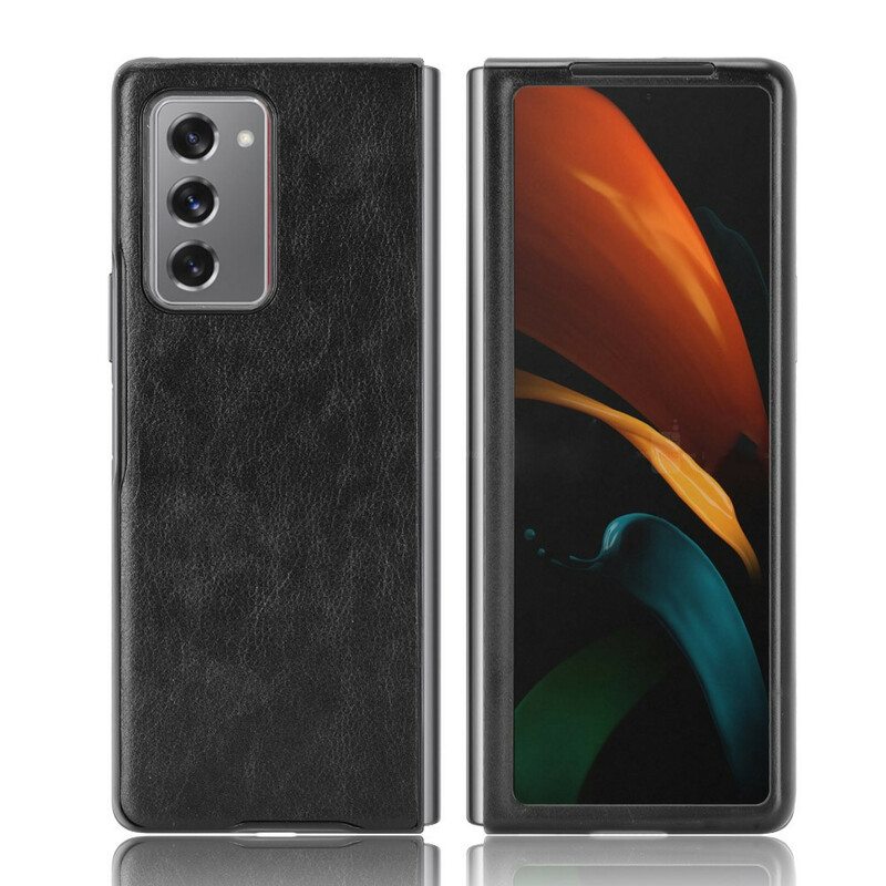 Case Samsung Galaxy Z Fold 2 Litsi Tekonahkaa