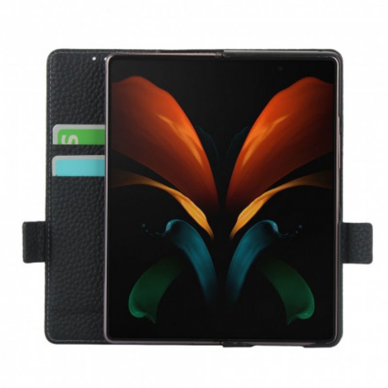 Kotelot Samsung Galaxy Z Fold 2 Aitoa Litsi-nahkaa