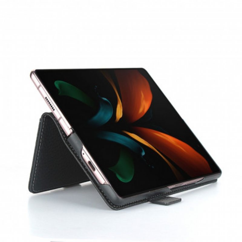 Kotelot Samsung Galaxy Z Fold 2 Aitoa Litsi-nahkaa