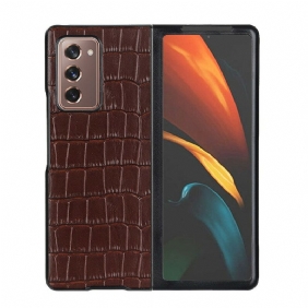 Kuori Samsung Galaxy Z Fold 2 Aitoa Krokotiilin Nahkaa