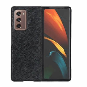 Kuori Samsung Galaxy Z Fold 2 Aitoa Teksturoitua Litsi-nahkaa