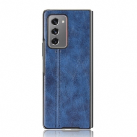 Kuori Samsung Galaxy Z Fold 2 Couture-nahkaefekti