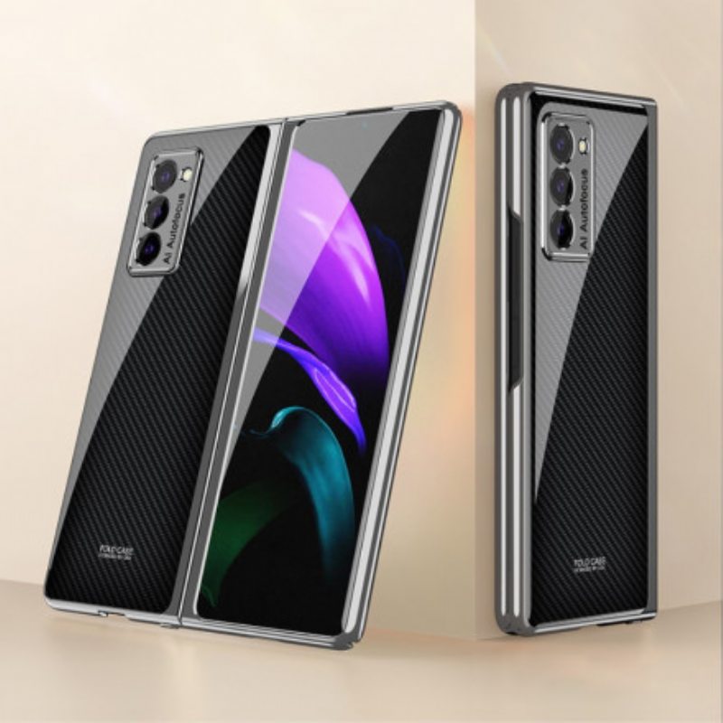 Kuori Samsung Galaxy Z Fold 2 Gkk Carbon Fiber Karkaistu Lasi