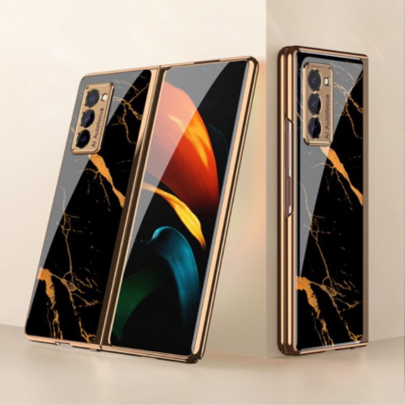 Kuori Samsung Galaxy Z Fold 2 Gkk Marmori Karkaistu Lasi